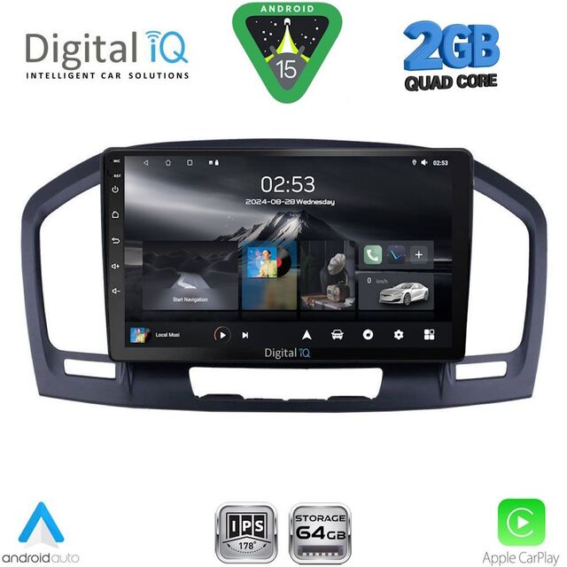 DIGITAL IQ RSD 1491BL_CPA (9inc) MULTIMEDIA TABLET for OPEL INSIGNIA mod.2008-2013 (BLACK)