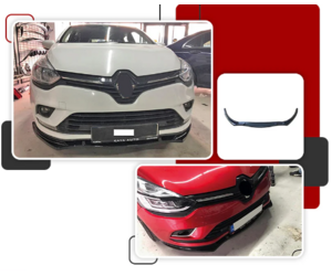 Lip spoiler πλαστικό μαύρο γυαλιστερό - Renault Clio 4