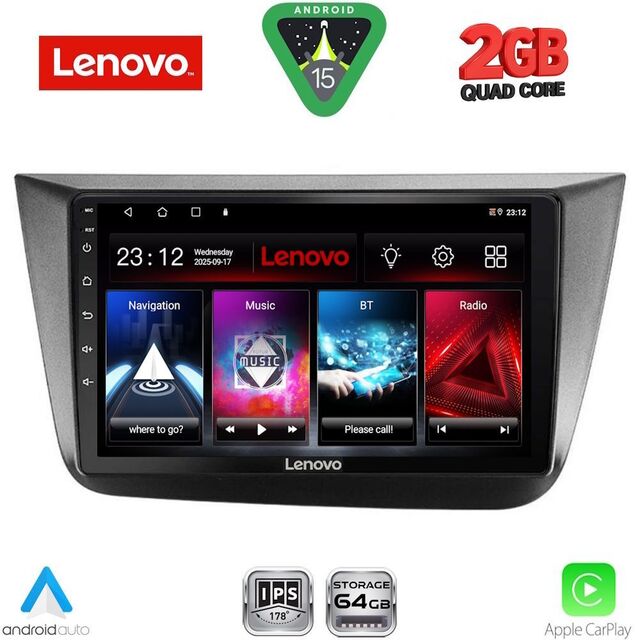 LENOVO LVD 2570_CPA (9inc) MULTIMEDIA TABLET for SEAT ALTEA mod. 2004-2015