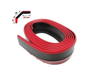 ΔΙΑΚΟΣΜΗΤΙΚΟ SPOILER ΠΡΟΦΥΛΑΚΤΗΡΑ LIP-SPLITTER 20+30+8mm 250cm ΛΑΣΤΙΧΕΝΙΟ ΚΟΚΚΙΝΟ/ΜΑΥΡΟ SIMONI RACING - 1 ΤΕΜ.