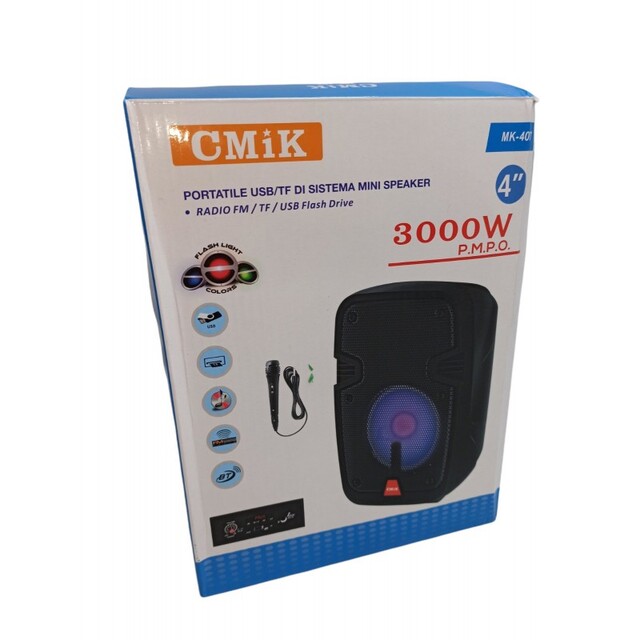 ΦΟΡΗΤΟ ΗΧΕΙΟ ΜΕ LED ΦΩΤΙΣΜΟ MK-407