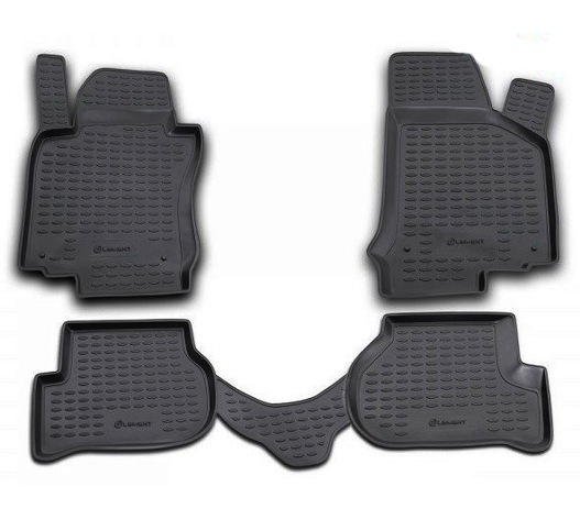 ΠΑΤΑΚΙΑ ΣΕ ΣΚΑΦΗ TPE ΛΑΣΤΙΧΟ ΓΙΑ VW GOLF 5 11/2003-10/2008  ΣΕ ΜΑΥΡΟ ΧΡΩΜΑ NOVLINE - 4 ΤΕΜ.