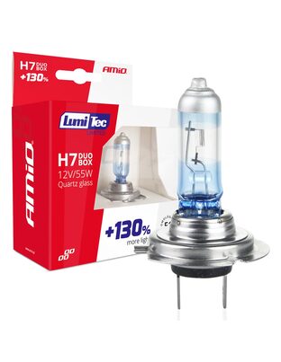 Amio – Λάμπες Αλογόνου H7 12V 55W P14.5s Lumitec Limited +130% έως 40m 4300K για Αυτοκίνητο & Μοτοσυκλέτα Σετ 2 Τεμ. (01406/AM)