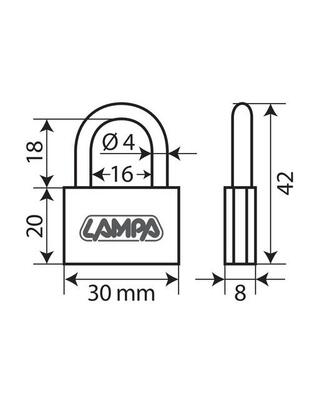ΛΟΥΚΕΤΟ 30mm BASIC ΜΕ 3 ΚΛΕΙΔΙΑ