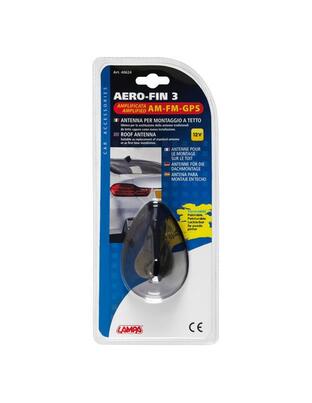 ΚΕΡΑΙΑ ΚΑΡΧΑΡΙΑΣ AERO-FIN 3 12V ΜΑΥΡΗ AM/FM/GPS ΜΕ ΕΝΙΣΧΥΤΗ ΣΗΜΑΤΟΣ 86x170x70mm
