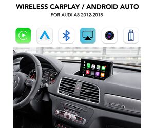 DIGITAL IQ AD 505Q CPA (WIRELESS CARPLAY / ANDROID AUTO BOX with 2 CAMERA IN for AUDI A8 mod. 2012-2018 with MMI 3G and 6.5'' - 7'' screen)