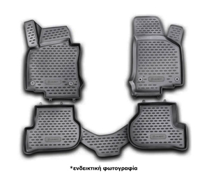 ΠΑΤΑΚΙΑ ΣΕ ΣΚΑΦΗ TPE ΛΑΣΤΙΧΟ ΓΙΑ VW GOLF 6 2009-2012  ΣΕ ΜΑΥΡΟ ΧΡΩΜΑ NOVLINE - 4 ΤΕΜ.