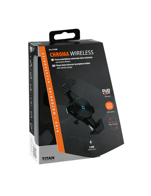 Αερόψυκτη Θήκη Κινητού Chroma Wireless της σειράς Titan Optiline Universal Εφαρμογής για κινητά με διαγώνιο μήκος από 131 mm έως 187 mm, 4 σετ αποστάτες και δυνατότητα ασύρματης φόρτισης Max Power 15W, συμβατή με Βάσεις Στήριξης Κινητού Optiline για Μηχαν