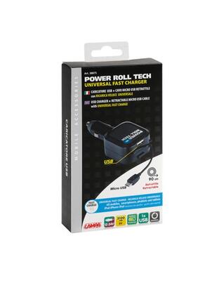 ΑΝΤΑΠΤΟΡΑΣ ΑΝΑΠΤΗΡΑ 12/24V ΜΕ 1 USB ΚΑΙ ΚΑΛΩΔΙΟ ΦΟΡΤΙΣΗΣ MICRO USB 90cm 3100mA FAST CHARGER
