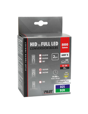 D2S/D2R 12/24V 35W 6.000K 8000lm LED SEOUL CSP-3570chips CAN BUS PLUG & PLAY LAMPA - 2ΤΕΜ.