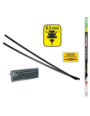 ΛΑΣΤΙΧΑ ΥΑΛΟΚΑΘΑΡΙΣΤΗΡΩΝ 61cmX6,5mm BLADE-X  ΜΕ ΕΠΙΚΑΛΥΨΗ PTFE ΧΩΡΙΣ ΛΑΜΑΚΙΑ ΣΕ ΠΛΑΣΤΙΚΗ BLISTER ΣΥΣΚΕΥΑΣΙΑ