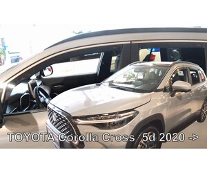 ΑΝΕΜΟΘΡΑΥΣΤΕΣ ΓΙΑ TOYOTA COROLLA CROSS 5D 2020+ ΣΕΤ ΑΥΤΟΚΙΝΗΤΟΥ ΑΠΟ ΕΥΚΑΜΠΤΟ ΦΙΜΕ ΠΛΑΣΤΙΚΟ HEKO - 4 ΤΕΜ.