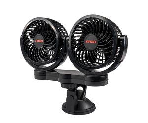 Amio - ΑΝΕΜΙΣΤΗΡΑΣ ΔΙΠΛΟΣ 12V 2χ4''(10,8cm) ΜΕ ΦΙΣ ΑΝΑΠΤΗΡΑ/2 ΤΑΧΥΤΗΤΩΝ/ ΜΕ ΒΕΝΤΟΥΖΑ PRO SERIES - 1 TEM. (03010/AM)