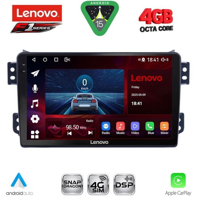 LENOVO SSQ 9682_CPA (9inc) MULTIMEDIA TABLET for OPEL AGILA - SUZUKI SPLASH mod. 2008-2018