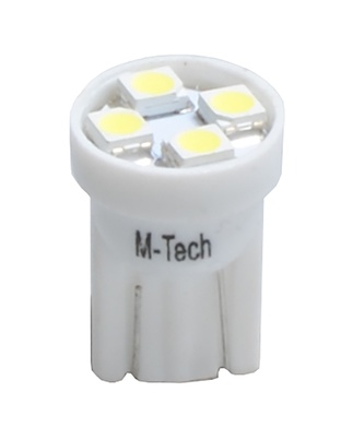 T10 W5W 12V W2,1x9,5d LED 4xSMD3528 ΛΕΥΚΟ (ΚΑΡΦΩΤΟ ΑΚΑΛΥΚΟ) 1ΤΕΜ. M-TECH