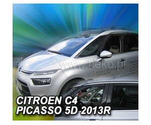 ΑΝΕΜΟΘΡΑΥΣΤΕΣ ΓΙΑ CITROEN C4 PICASSO MK2 5D 07/2013+ ΣΕΤ ΑΥΤΟΚΙΝΗΤΟΥ ΑΠΟ ΕΥΚΑΜΠΤΟ ΦΙΜΕ ΠΛΑΣΤΙΚΟ HEKO - 4 ΤΕΜ.