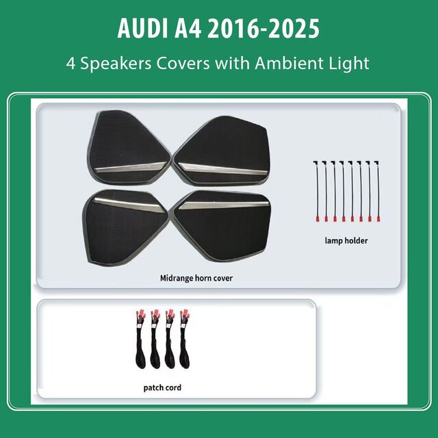 DIQ AMBIENT AUDI A4 ADPJ19 (Digital iQ Ambient Light for AUDI A4 mod. 2016-2025, 4 Speakers Covers)
