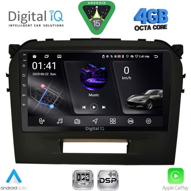 DIGITAL IQ RSG 6697BL_CPA (9inc) MULTIMEDIA TABLET for SUZUKI VITARA mod. 2016-2026 (BLACK)