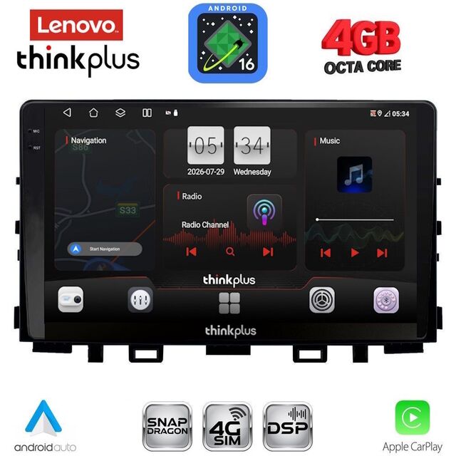 LENOVO LTG 7316_CPA (9inc) MULTIMEDIA TABLET for KIA RIO mod. 2018> – STONIC mod. 2017-2026