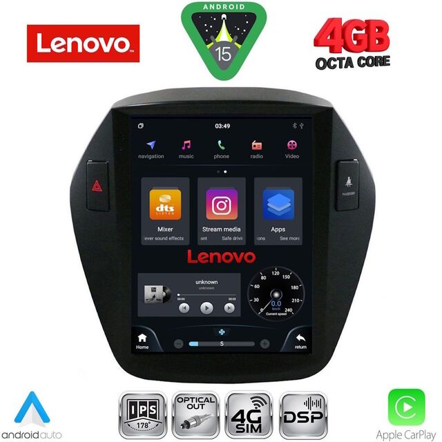 LENOVO SSX 9896_CPA TESLA STYLE  for HYUNDAI IX35 mod. 2010-2015