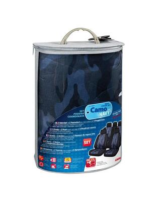 Lampa - ΚΑΛΥΜΜΑΤΑ ΚΑΘΙΣΜΑΤΩΝ CAMO NAVY FASHION-TREND SERIES ΠΑΡΑΛΛΑΓΗΣ ΣΕΤ - 9 τεμ. (L5467.2)