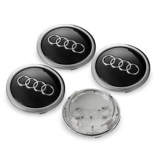 Τάπες για κέντρο ζάντας μαύρο/χρώμιο - Audi