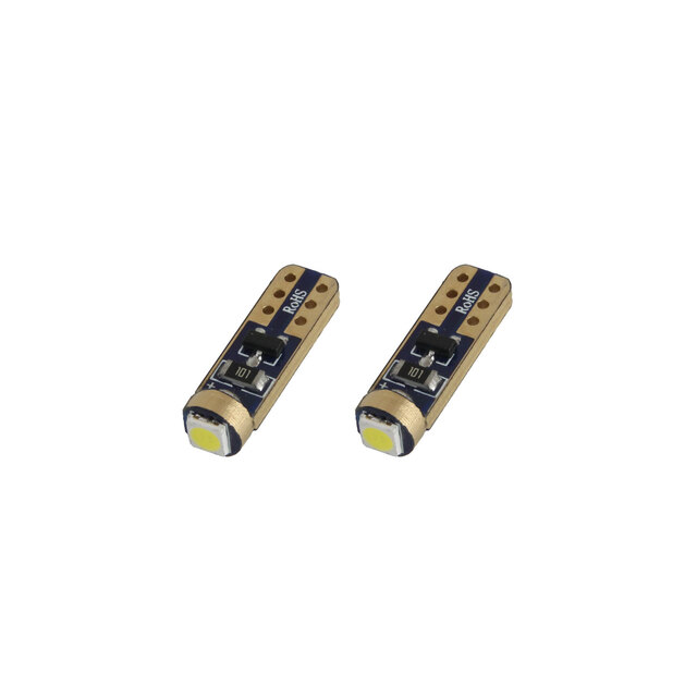 Amio - Λαμπάκια LED Standard τύπου T5 τάση λειτουργίας 12V απόδοσης 0.5W χρώμα λευκό για Επιβατικά Αυτοκίνητα - 2 τεμ. (01094/AM)