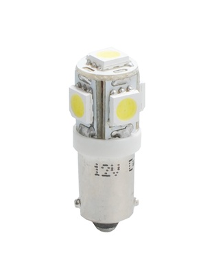 T4W 12V 1,2W BA9s (ΜΙΝΙΟΝ) LED 5xSMD5050 ΛΕΥΚΟ 1ΤΕΜ. M-TECH