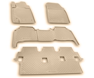 ΠΑΤΑΚΙΑ ΣΕ ΣΚΑΦΗ TPE ΛΑΣΤΙΧΟ ΓΙΑ TOYOTA LAND CRUISER 200 11/2007-2015  ΣΕ ΜΠΕΖ ΧΡΩΜΑ NOVLINE - 5 ΤΕΜ.