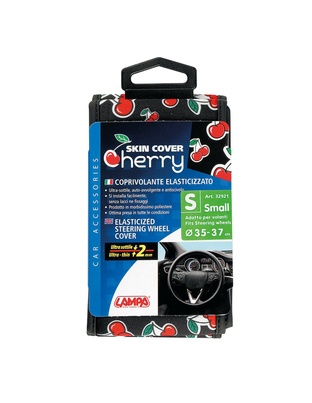 ΚΑΛΥΜΜΑ ΤΙΜΟΝΙΟΥ SKIN-COVER CHERRY-CILIEGE(ΚΕΡΑΣΙΑ) 35/37cm(S) ΜΑΥΡΟ ΕΛΑΣΤΙΚΟ ΠΟΛΥΕΣΤΕΡΙΚΟ 2mm ΠΑΧΟΣ