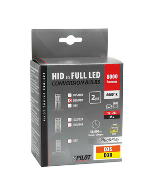 D3S/D3R 12/24V 35W 6.000K 8000lm LED SEOUL CSP-3570chips CAN BUS PLUG & PLAY LAMPA - 2ΤΕΜ.
