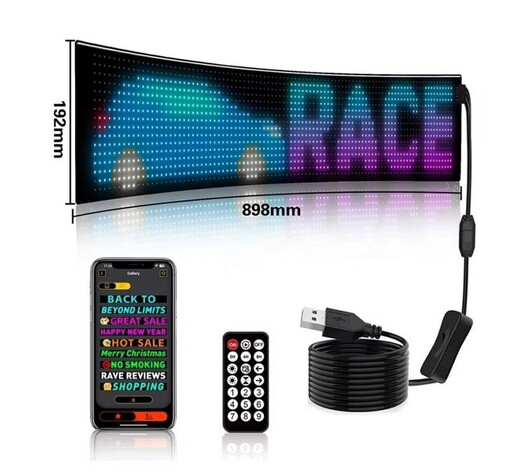 LED ΕΥΚΑΜΠΤΗ PANEL ΠΙΝΑΚΙΔΑ BLUETOOTH 192*898mm HW-04871