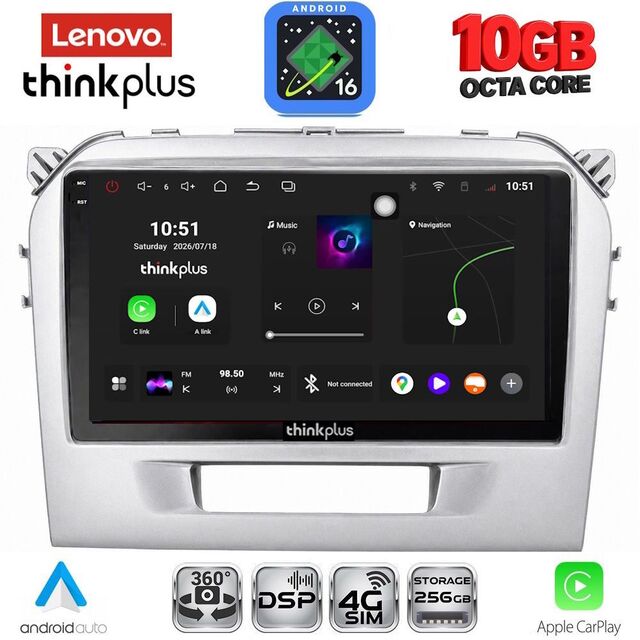 LENOVO LTM 11697SL_CPA (9inc) MULTIMEDIA TABLET for SUZUKI VITARA mod. 2016-2022 (SILVER)