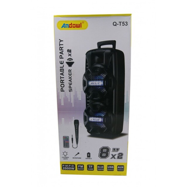 ΦΟΡΗΤΟ ΗΧΕΙΟ PARTY 2000W ANDOWL Q-T53