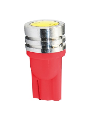 T10 W5W 12V W2,1x9,5d LED 1xHP ΚΟΚΚΙΝΟ (ΚΑΡΦΩΤΟ ΑΚΑΛΥΚΟ) BLISTER 2ΤΕΜ. M-TECH