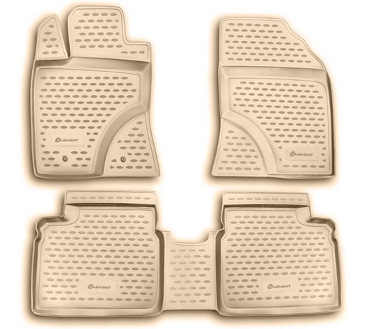ΠΑΤΑΚΙΑ ΣΕ ΣΚΑΦΗ TPE ΛΑΣΤΙΧΟ ΓΙΑ TOYOTA AVENSIS 01/2009-2015  ΣΕ ΜΠΕΖ ΧΡΩΜΑ NOVLINE - 4 ΤΕΜ.