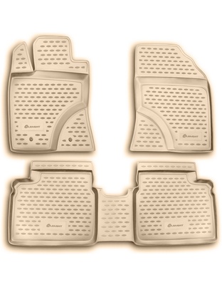 ΠΑΤΑΚΙΑ ΣΕ ΣΚΑΦΗ TPE ΛΑΣΤΙΧΟ ΓΙΑ TOYOTA AVENSIS 01/2009-2015  ΣΕ ΜΠΕΖ ΧΡΩΜΑ NOVLINE - 4 ΤΕΜ.