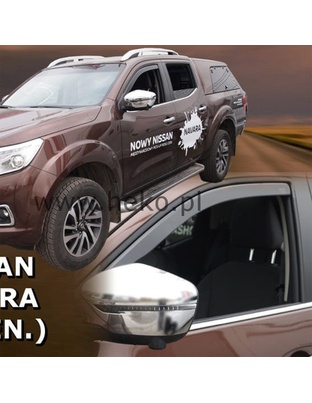 ΑΝΕΜΟΘΡΑΥΣΤΕΣ ΓΙΑ NISSAN NAVARA D23 4D 2014+ / NP300 2014+ ΖΕΥΓΑΡΙ ΑΠΟ ΕΥΚΑΜΠΤΟ ΦΙΜΕ ΠΛΑΣΤΙΚΟ HEKO - 2 ΤΕΜ.
