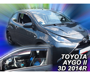 ΑΝΕΜΟΘΡΑΥΣΤΕΣ ΓΙΑ TOYOTA AYGO 3D 2014+   ΖΕΥΓΑΡΙ ΑΥΤΟΚΙΝΗΤΟΥ ΑΠΟ ΕΥΚΑΜΠΤΟ ΦΙΜΕ ΠΛΑΣΤΙΚΟ HEKO - 2 ΤΕΜ.