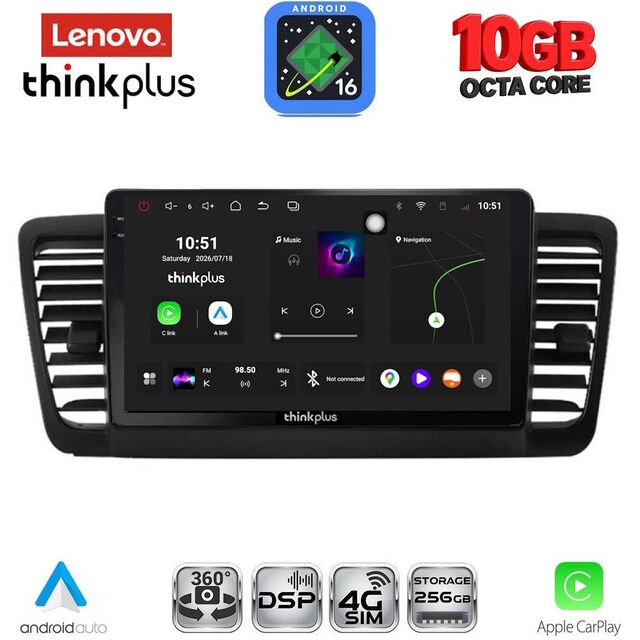 LENOVO LTM 11665_CPA (9inc) MULTIMEDIA TABLET for SUBARU LEGACY - OUTBACK mod. 2002-2008