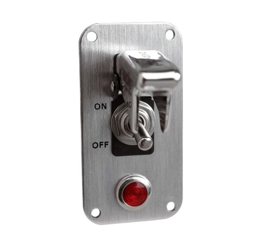 ΔΙΑΚΟΠΤΗΣ ON/OFF BABY GO LIGHT EVO ΑΕΡΟΠΟΡΙΚΟΥ ΤΥΠΟΥ 12V 20A ΚΑΙ ΕΝΔΕΙΞΗ LED (ΜΕ ΚΑΠΑΚΙ ΚΑΙ ΒΑΣΗ ΧΡΩΜΙΟΥ)