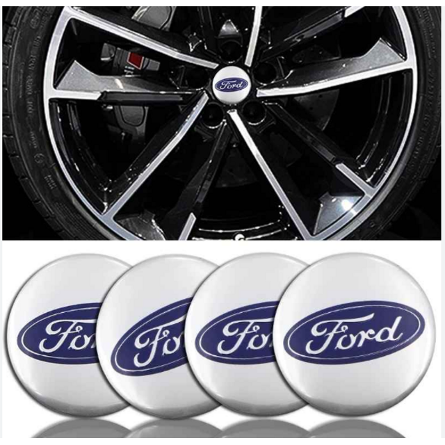 Αυτοκόλλητα για κέντρο ζάντας ασημί - Ford