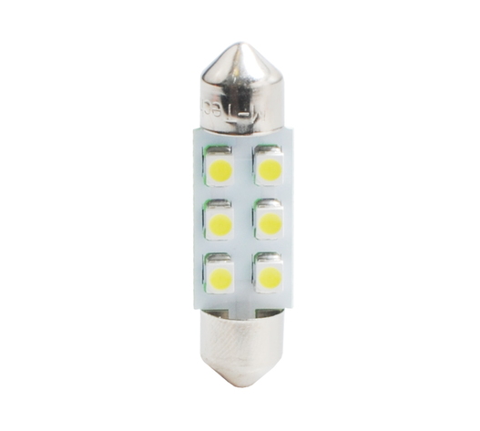 ΛΑΜΠΑΚΙΑ ΠΛΑΦΟΝΙΕΡΑΣ C5W/C10W 12V 0,48W SV8,5 36mm LED 6xSMD3528 ΚΙΤΡΙΝΟ 1ΤΕΜ.