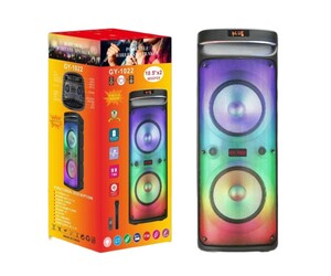 ΦΟΡΗΤΟ ΑΣΥΡΜΑΤΟ ΚΑΡΑΟΚΕ ΗΧΕΙΟ ΜΕ ΔΙΠΛΟ WOOFER 10″ GY-1022