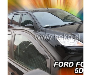 ΑΝΕΜΟΘΡΑΥΣΤΕΣ ΓΙΑ FORD FOCUS MK2 4D/5D 2005-2011 ΖΕΥΓΑΡΙ ΑΠΟ ΕΥΚΑΜΠΤΟ ΦΙΜΕ ΠΛΑΣΤΙΚΟ HEKO - 2 ΤΕΜ.