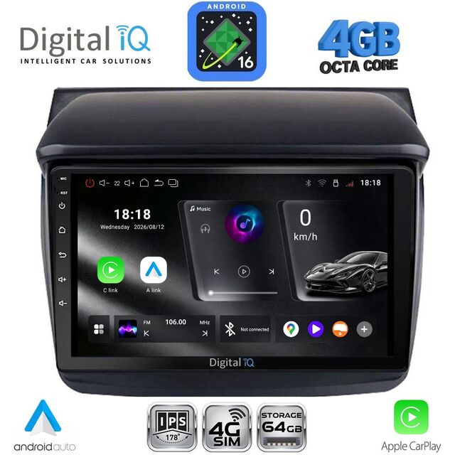 DIGITAL IQ RTG 6436_CPA (9inc) MULTIMEDIA TABLET for MITSUBISHI L200 mod. 2006-2015