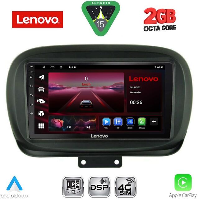 LENOVO LVF 5134_CPA (9inc) MULTIMEDIA TABLET for FIAT 500Χ mod. 2014-2024