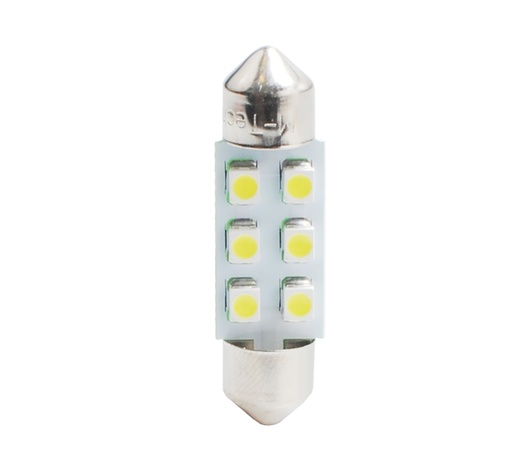 ΛΑΜΠΑΚΙΑ ΠΛΑΦΟΝΙΕΡΑΣ C5W/C10W 12V 0,48W SV8,5 36mm LED 6xSMD3528 ΚΙΤΡΙΝΟ BLISTER 2ΤΕΜ. M-TECH