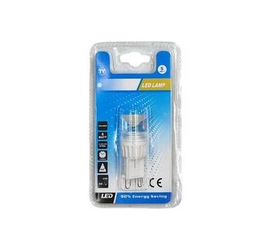 LED ΛΑΜΠΑ 5W ΨΥΧΡΟ ΦΩΣ G9-5W-6500K