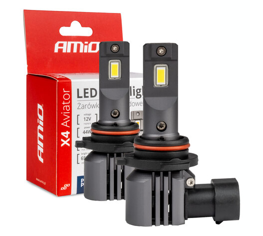 Amio - ΛΑΜΠΕΣ HB4 12V 44W 6.500K 3.936lm LED X4 SERIES AVIATOR PLUG & PLAY 2ΤΕΜ. (03767/AM)